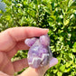 Dream Amethyst Rabbit Carving - Handcrafted Purple Crystal Bunny, Unique Gemstone Animal Figurine for Healing & Home Decor