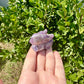 Dream Amethyst Rabbit Carving - Handcrafted Purple Crystal Bunny, Unique Gemstone Animal Figurine for Healing & Home Decor