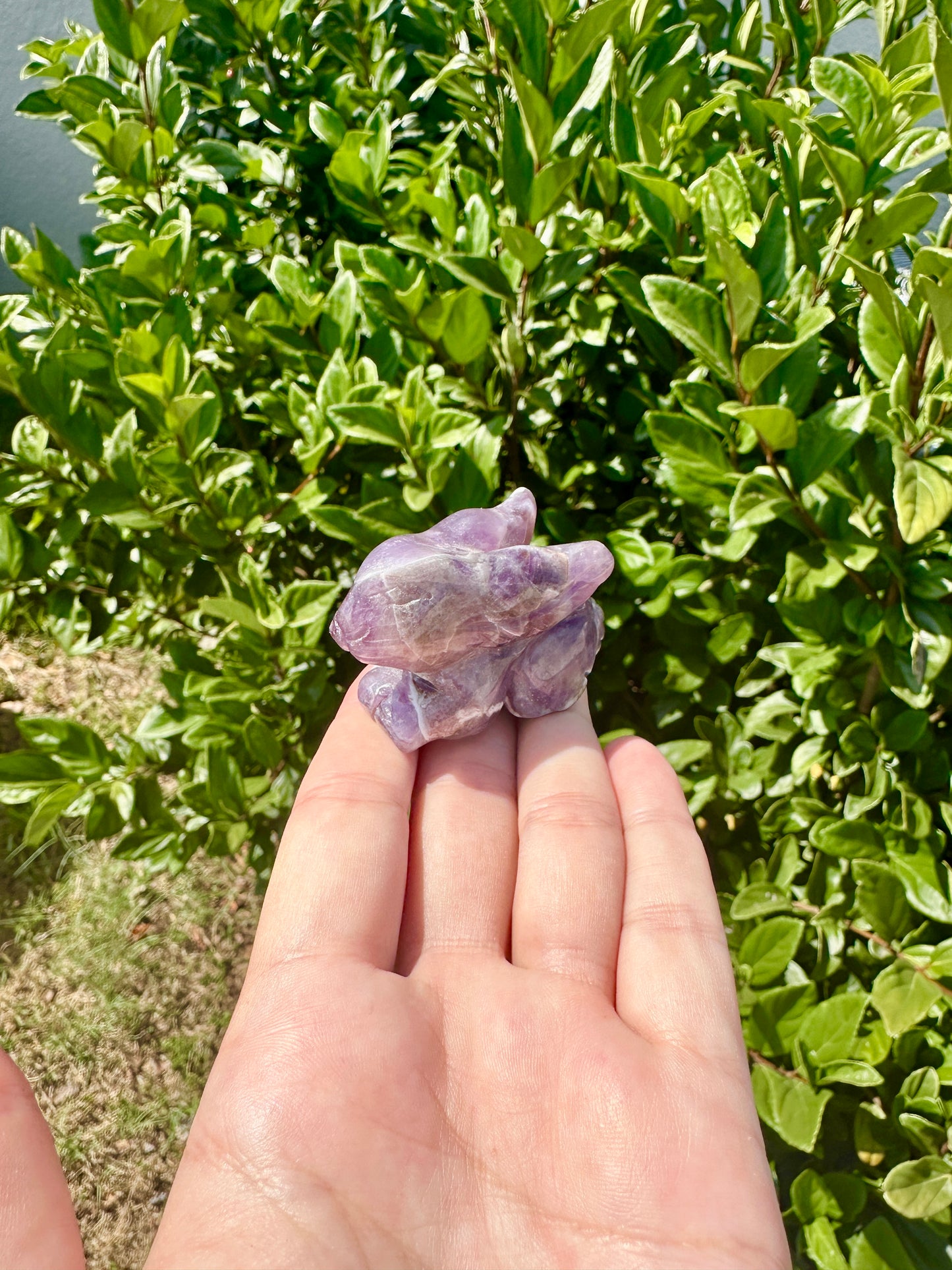 Dream Amethyst Rabbit Carving - Handcrafted Purple Crystal Bunny, Unique Gemstone Animal Figurine for Healing & Home Decor