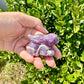 Dream Amethyst Rabbit Carving - Handcrafted Purple Crystal Bunny, Unique Gemstone Animal Figurine for Healing & Home Decor