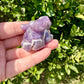 Dream Amethyst Rabbit Carving - Handcrafted Purple Crystal Bunny, Unique Gemstone Animal Figurine for Healing & Home Decor