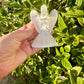 Angel Selenite Carving: Divine Handcrafted Gemstone Figurine for Spiritual Healing and Peaceful Home Decor, Ideal for Meditation Spaces