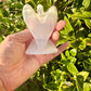 Angel Selenite Carving: Divine Handcrafted Gemstone Figurine for Spiritual Healing and Peaceful Home Decor, Ideal for Meditation Spaces