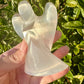 Angel Selenite Carving: Divine Handcrafted Gemstone Figurine for Spiritual Healing and Peaceful Home Decor, Ideal for Meditation Spaces