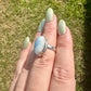 Sterling Silver Blue Ice Glacierite Ring Size 7
