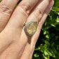 Gold Rutile Sterling Silver Ring Size 9.5: Exquisite Handcrafted Ring with Unique Golden Needle Inclusions, Ideal for Daily Wear or Special Occasions