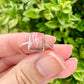 Rhodochrosite Sterling Silver Ring Size 10.25 - Elegant Pink Gemstone, Artisan Crafted Jewelry, Perfect for Any Occasion