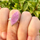 Cobaltoan Calcite Sterling Silver Ring Size 7 - Vibrant Pink Gemstone Jewelry for Love and Healing, Elegant Accessory