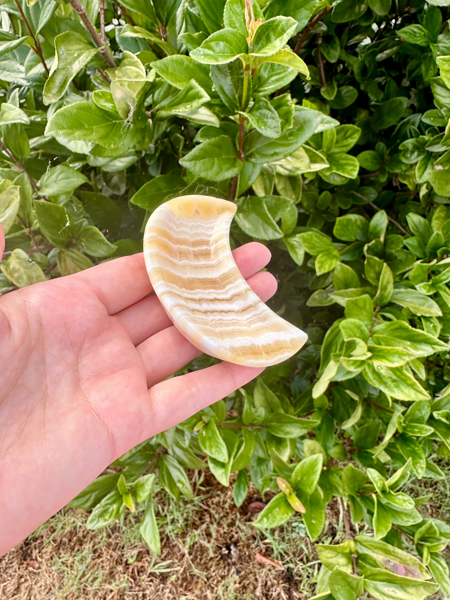 Yellow Calcite Moon Bowl, Natural Healing Crystal Decor, Spiritual Meditation, Unique Home Decor, Reiki Energy, Crystal Holder, Gift Idea