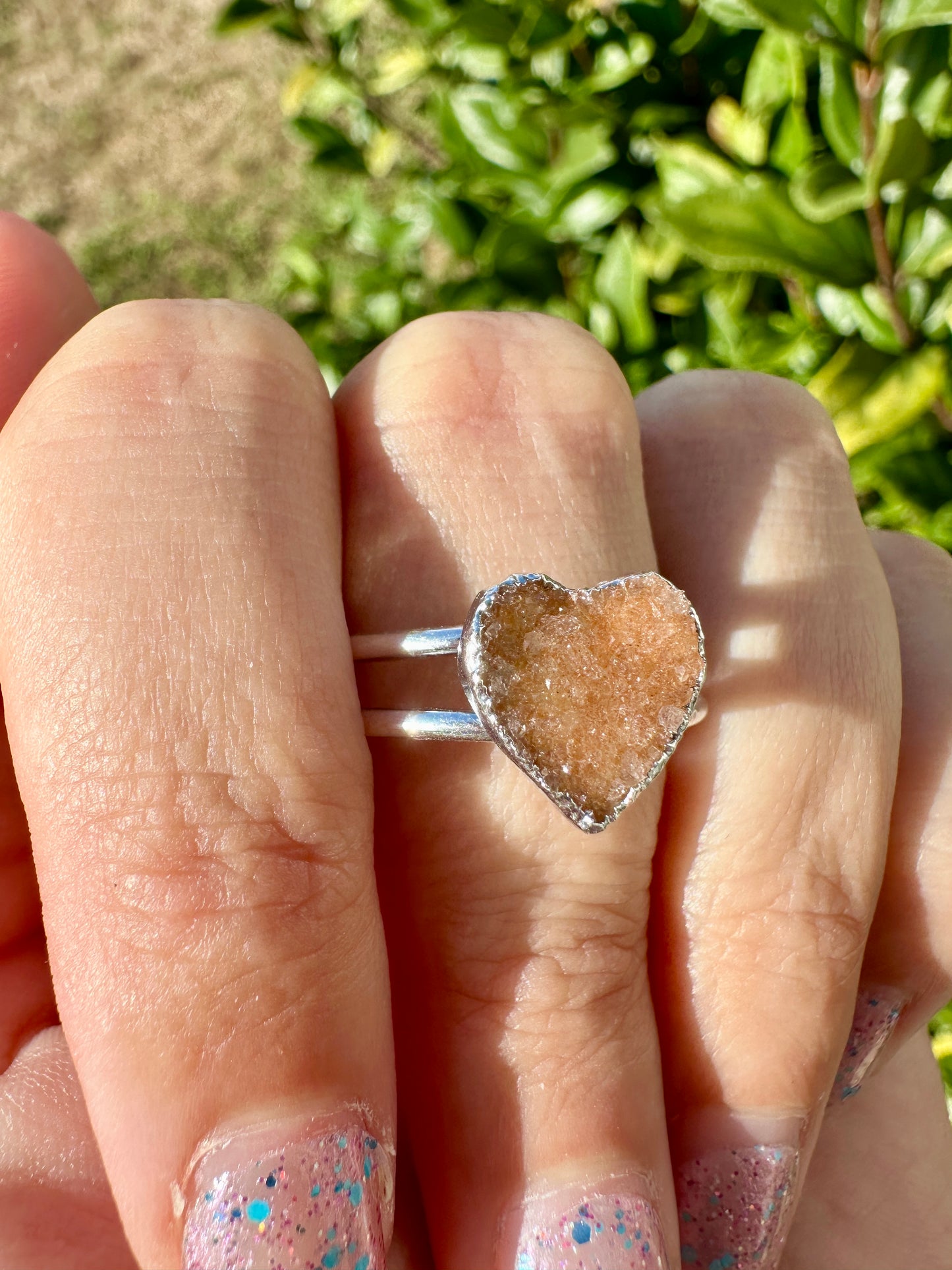 Exquisite Uruguayan Druzy Amethyst Adjustable Silver Ring, Natural Healing Stone Jewelry, Unique Gift, Purple Crystal Ring, Handcrafted Adjustable Ring