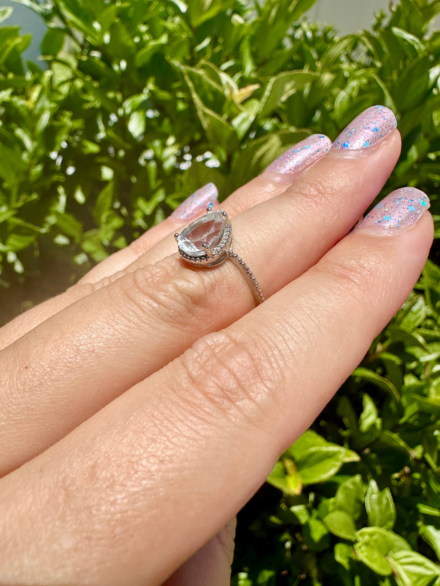 Adjustable Clear Quartz Sterling Silver Ring, Natural Healing Stone, Crystal Jewelry, Reiki Energy, Minimalist Design, Unique Gift, Size Adjustable