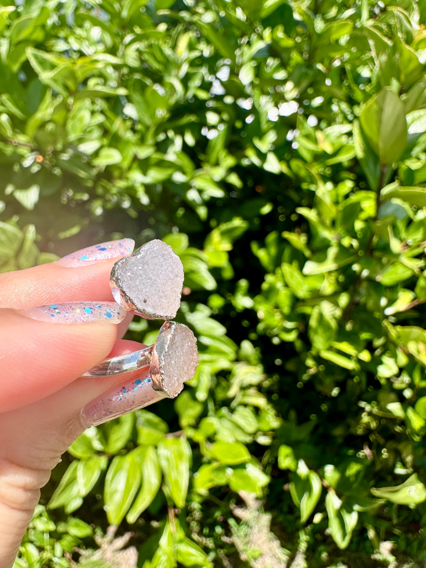 Uruguayan Druzy Amethyst Adjustable Silver Ring, Natural Healing Stone Jewelry, Unique Gift, Purple Crystal Ring, Handcrafted Adjustable Ring