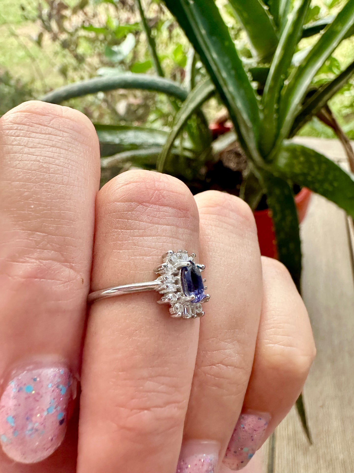 Sterling Silver Tanzanite Adjustable Ring - December Birthstone Jewelry - Adjustable Gemstone Ring for Women - Unique Gift for Her