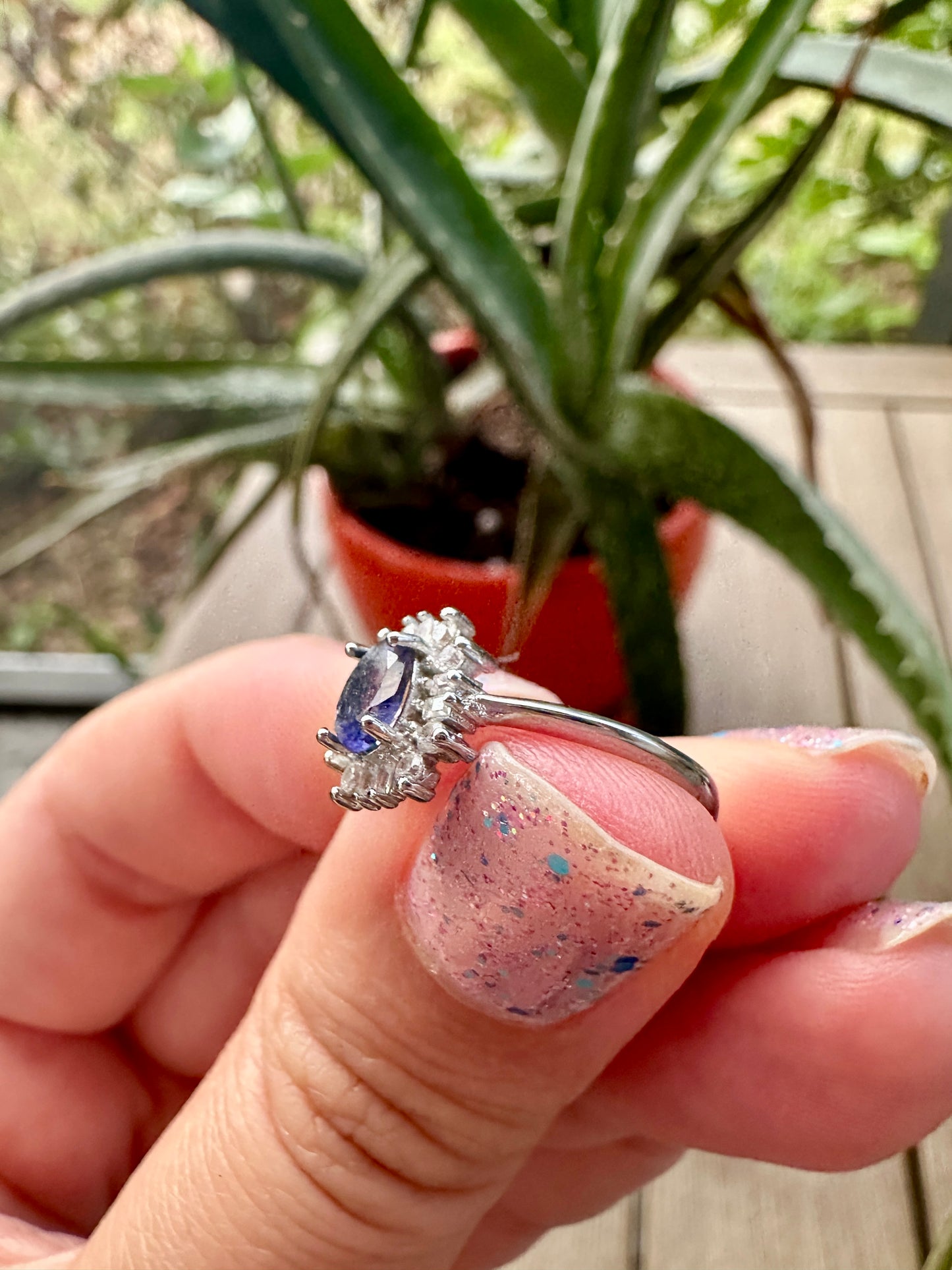 Sterling Silver Tanzanite Adjustable Ring - December Birthstone Jewelry - Adjustable Gemstone Ring for Women - Unique Gift for Her