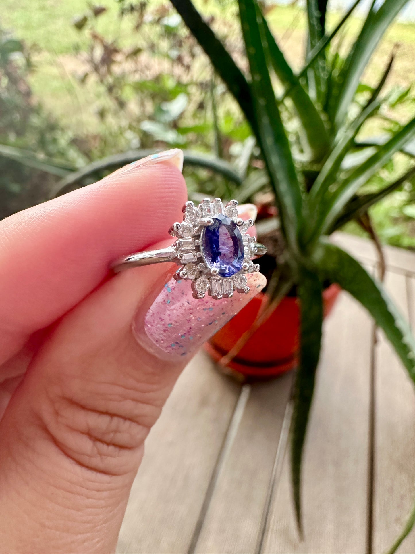 Sterling Silver Tanzanite Adjustable Ring - December Birthstone Jewelry - Adjustable Gemstone Ring for Women - Unique Gift for Her