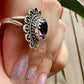 Sterling Silver Amethyst Size 8 Ring - February Birthstone Jewelry - Purple Gemstone Ring for Women - Perfect Gift for Her