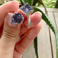 Uruguayan Druzy Amethyst Adjustable Silver Ring, Natural Healing Stone Jewelry, Unique Gift, Purple Crystal Ring, Handcrafted Adjustable Ring