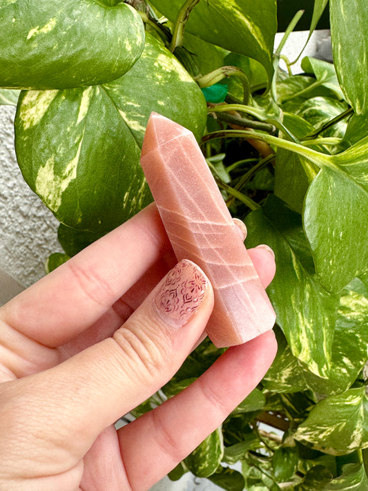 Unique Peach Moonstone Tower - Elegant, Healing Crystal Decor for Home & Spiritual Growth, Enhances Intuition & Emotional Balance