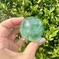 Green Fluorite Sphere - Natural Crystal Healing Stone - Unique Home Decor Piece - Perfect Gift for Crystal Collectors and Enthusiasts