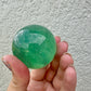 Green Fluorite Sphere - Natural Crystal Healing Stone - Unique Home Decor Piece - Perfect Gift for Crystal Collectors and Enthusiasts