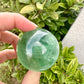 Green Fluorite Sphere - Natural Crystal Healing Stone - Unique Home Decor Piece - Perfect Gift for Crystal Collectors and Enthusiasts