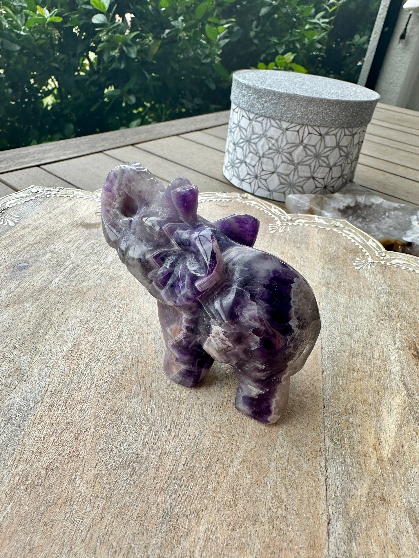 Dream Amethyst Elephant Sculpture - Symbol of Peace, Wisdom, and Spiritual Growth, Perfect for Enhancing Tranquility