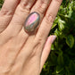 Labradorite Sterling Silver Ring with Purple Flash – Size 10 – Unique Gemstone Jewelry for Women