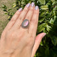 Labradorite Sterling Silver Ring with Purple Flash – Size 10 – Unique Gemstone Jewelry for Women