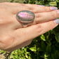 Labradorite Sterling Silver Ring with Purple Flash – Size 10 – Unique Gemstone Jewelry for Women