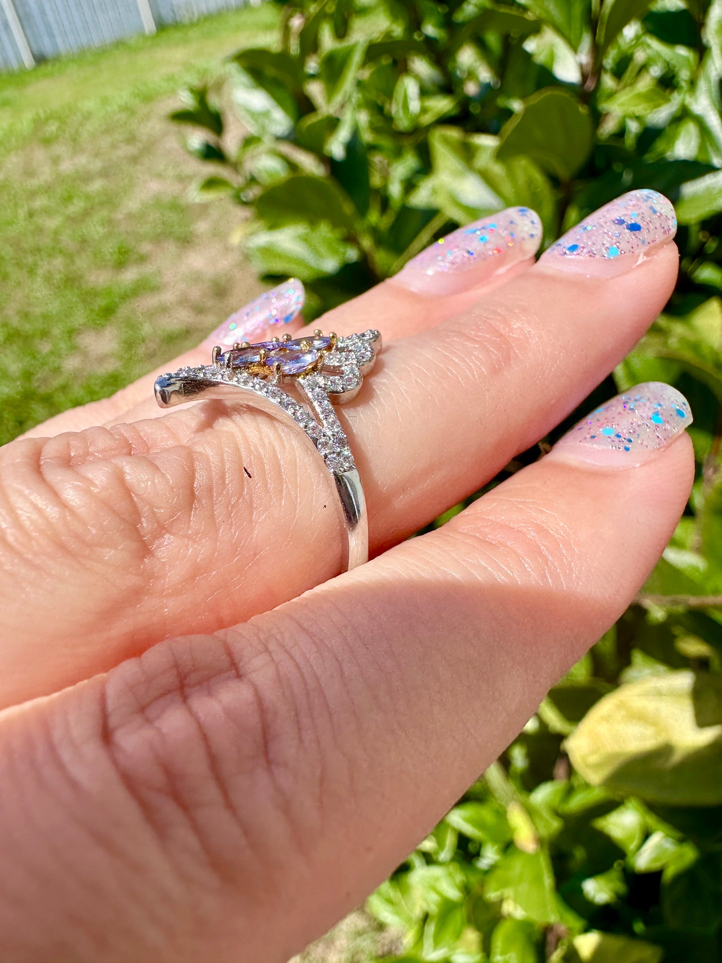 Sterling Silver Tanzanite Adjustable Ring - December Birthstone Jewelry - Adjustable Gemstone Ring for Women - Unique Gift for He