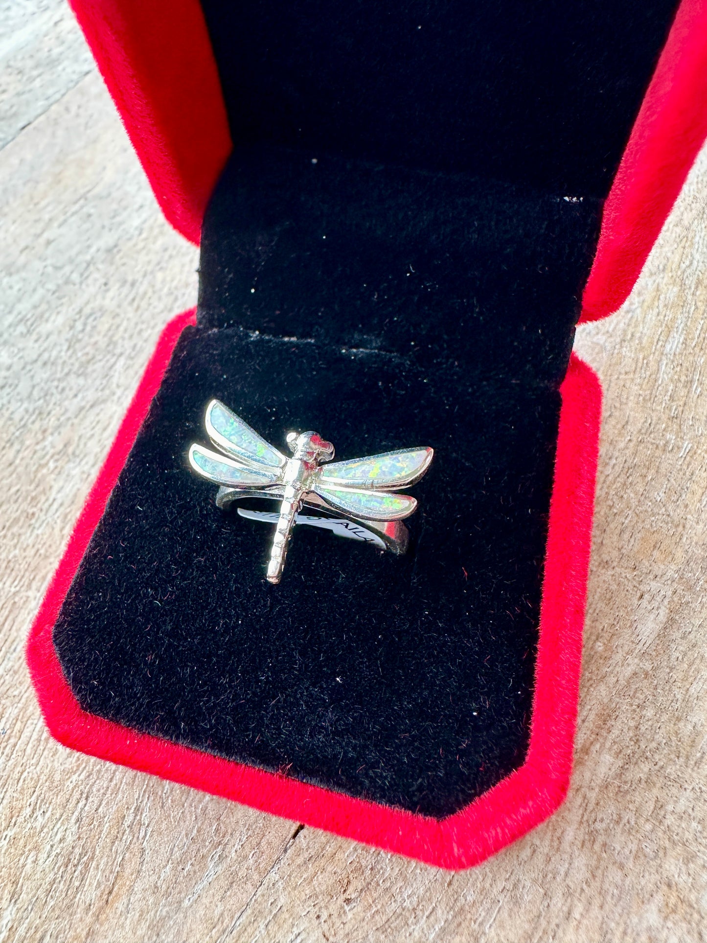 Opal - Sterling Silver Opal Ring - Size 7