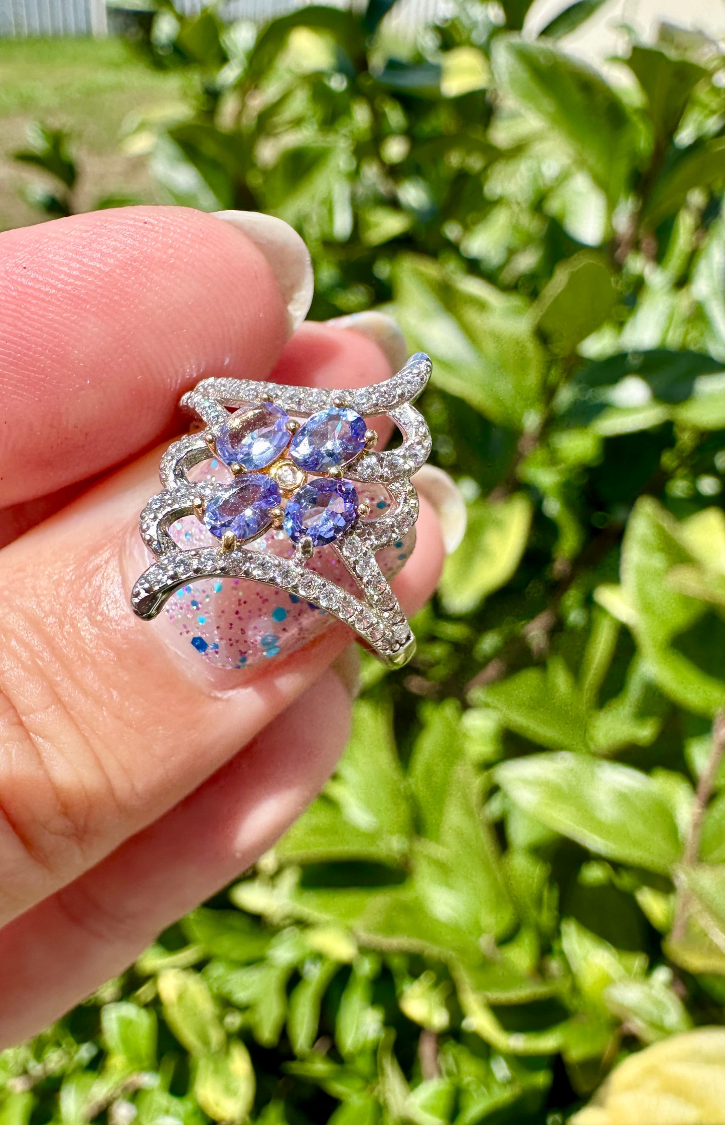 Sterling Silver Tanzanite Adjustable Ring - December Birthstone Jewelry - Adjustable Gemstone Ring for Women - Unique Gift for He