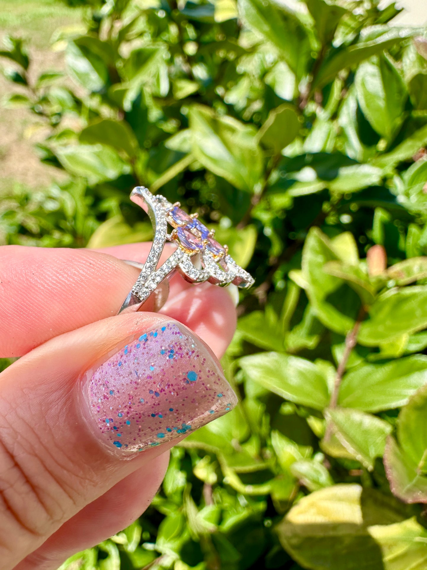 Sterling Silver Tanzanite Adjustable Ring - December Birthstone Jewelry - Adjustable Gemstone Ring for Women - Unique Gift for He