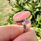 Rhodochrosite Sterling Silver Ring Size 10 - Elegant Pink Gemstone, Crafted Jewelry, Perfect for Any Occasion