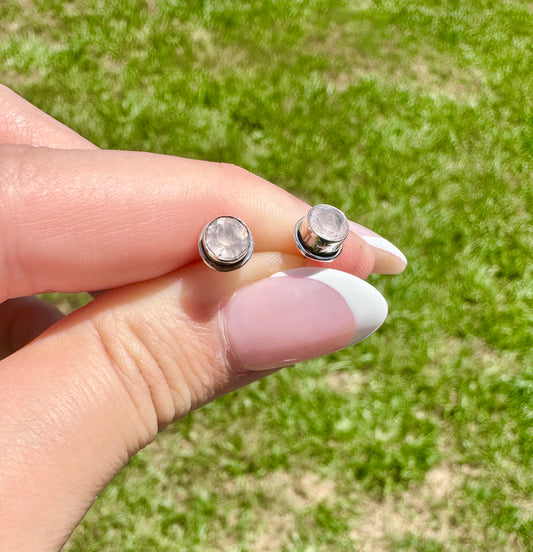 Rose Quartz - Stud Earrings
