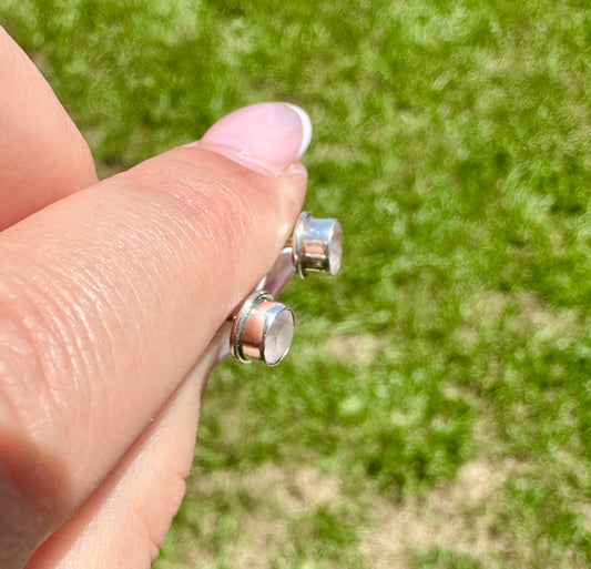 Rose Quartz - Stud Earrings