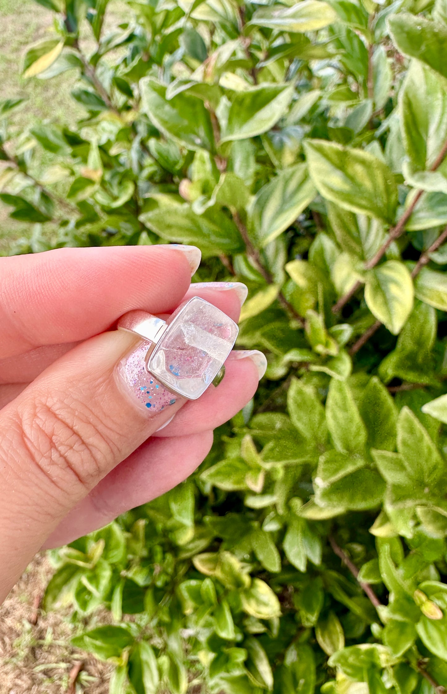 Clear Quartz Sterling Silver Ring – Size 6.25 – Elegant Gemstone Jewelry for Women