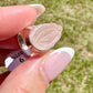 Rose Quartz - Sterling Silver Size 6 Ring