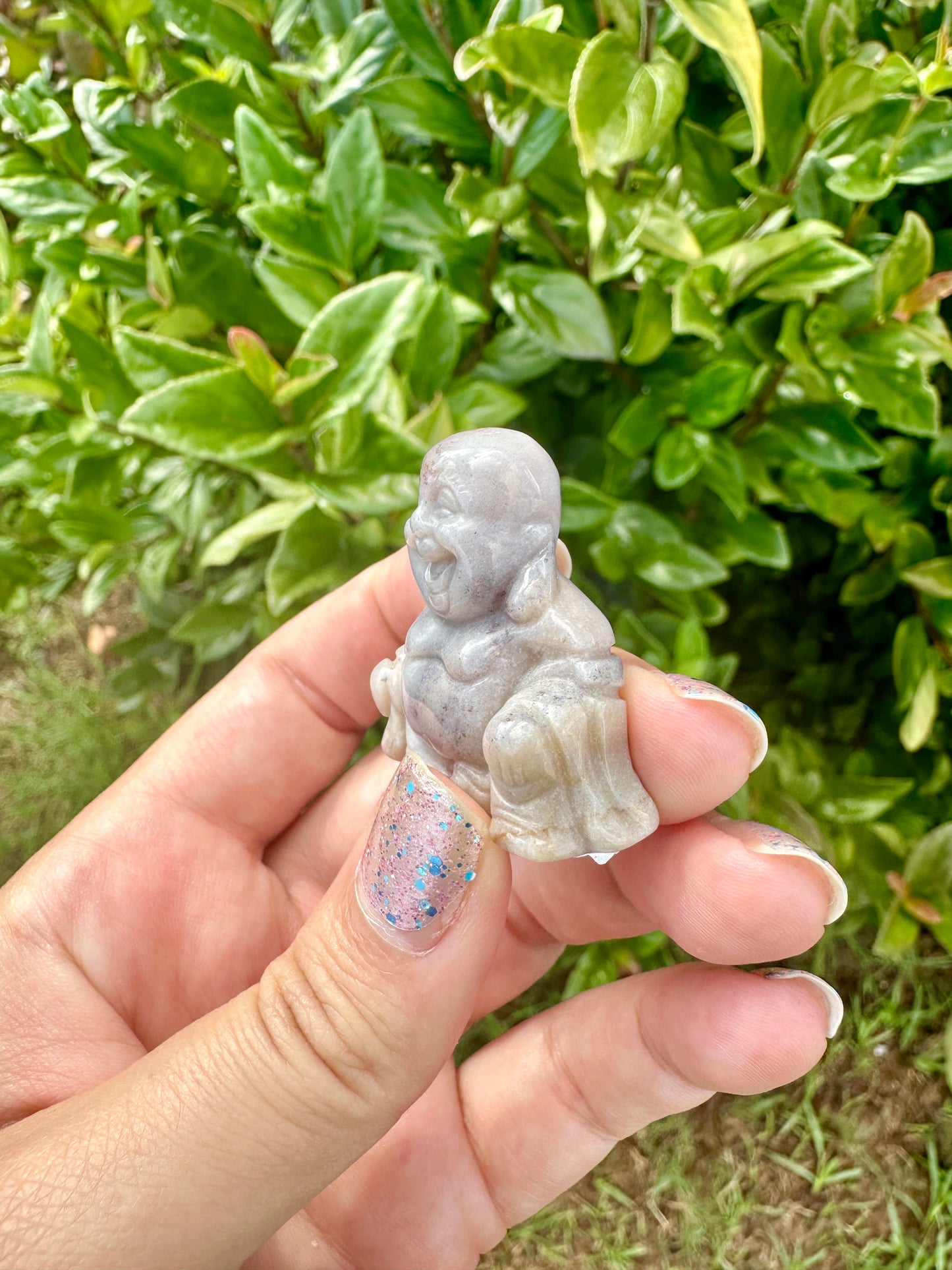 Ocean Jasper Buddha Carving - Serene Meditation Decor, Handcrafted Spiritual Stone Statue for Zen Home Ambiance, Unique Gemstone Artwork