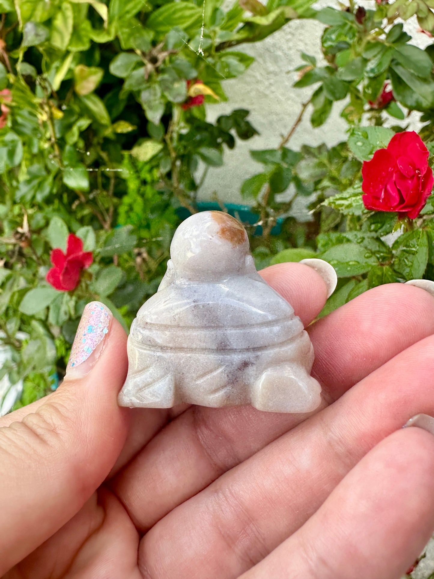 Ocean Jasper Buddha Carving - Serene Meditation Decor, Handcrafted Spiritual Stone Statue for Zen Home Ambiance, Unique Gemstone Artwork