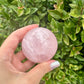 Rose Quartz Sphere – 62.9mm – Natural Healing Crystal Ball – Unique Gemstone Decor – Perfect for Meditation and Home Decor