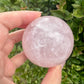 Rose Quartz Sphere – 62.9mm – Natural Healing Crystal Ball – Unique Gemstone Decor – Perfect for Meditation and Home Decor