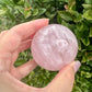 Rose Quartz Sphere – 62.9mm – Natural Healing Crystal Ball – Unique Gemstone Decor – Perfect for Meditation and Home Decor