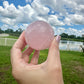 Rose Quartz Sphere – 62.9mm – Natural Healing Crystal Ball – Unique Gemstone Decor – Perfect for Meditation and Home Decor