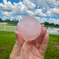 Rose Quartz Sphere – 62.9mm – Natural Healing Crystal Ball – Unique Gemstone Decor – Perfect for Meditation and Home Decor