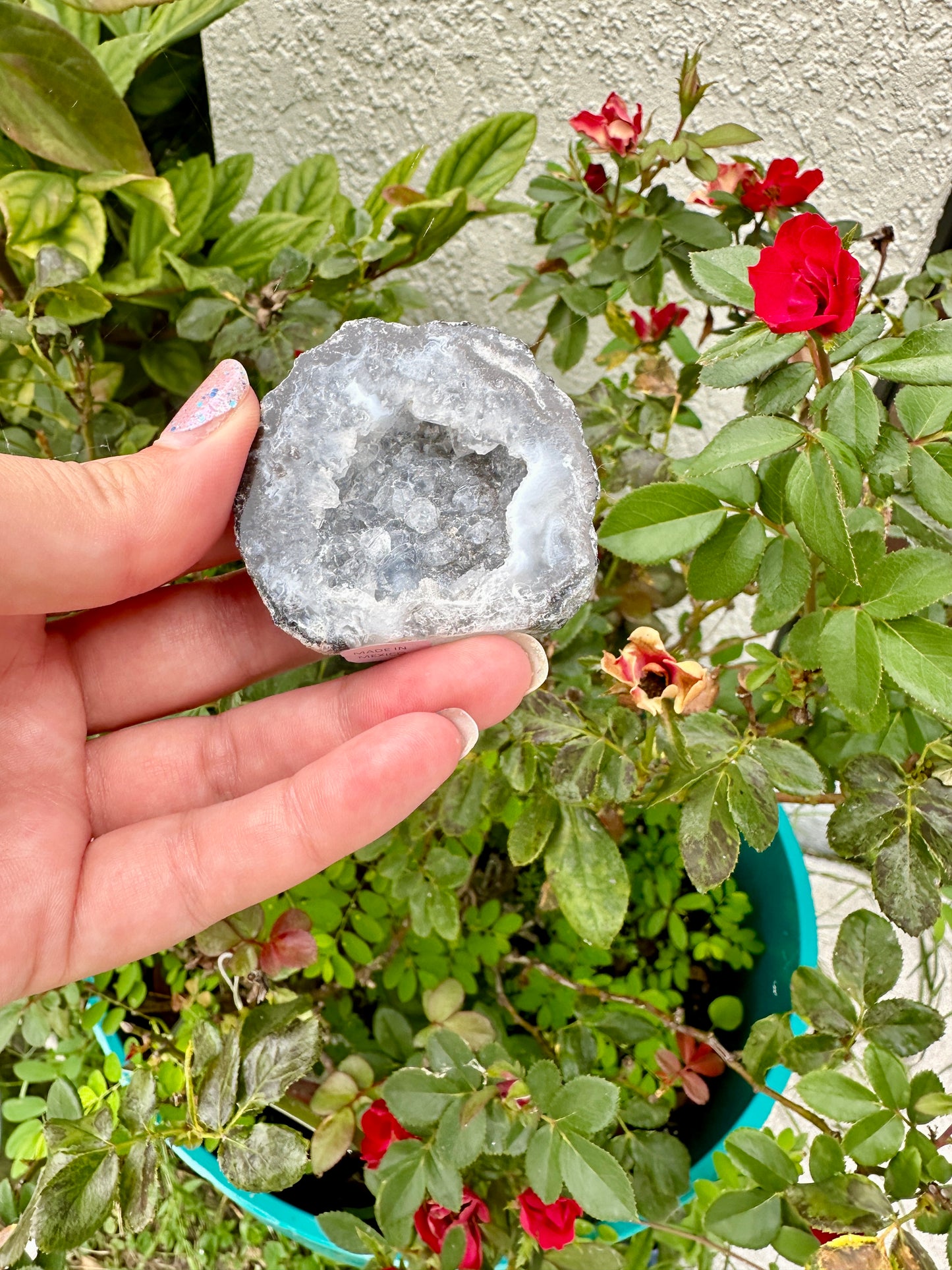 Gorgeous Agate Cut Base Geode - Natural Crystal Geode for Home Decor, Healing, and Meditation