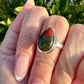Sophisticated Size 8  Bloodstone Ring in Sterling Silver