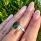 Sophisticated Size 8  Bloodstone Ring in Sterling Silver