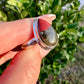 Sophisticated Size 8  Bloodstone Ring in Sterling Silver