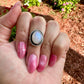 Sterling Silver Moonstone Ring Size 6